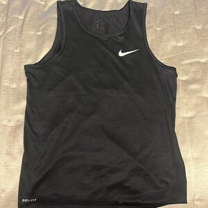 NIKE Mens Black Dri Fit Miller Tank Size Large Sleeveless